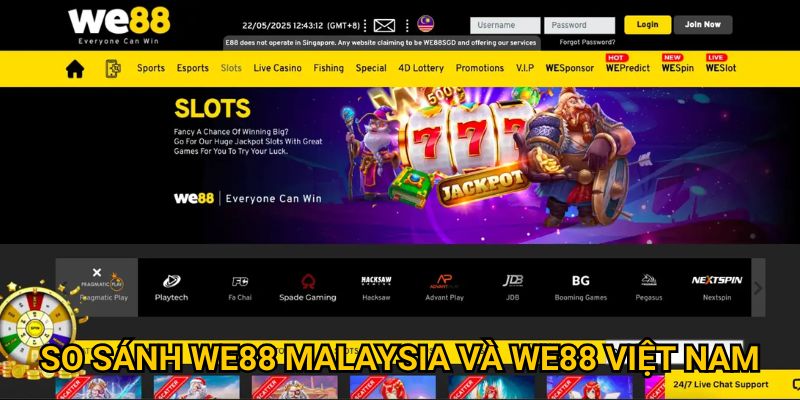 Trang chủ 21 So sánh WE88 Malaysia và WE88 Việt Nam